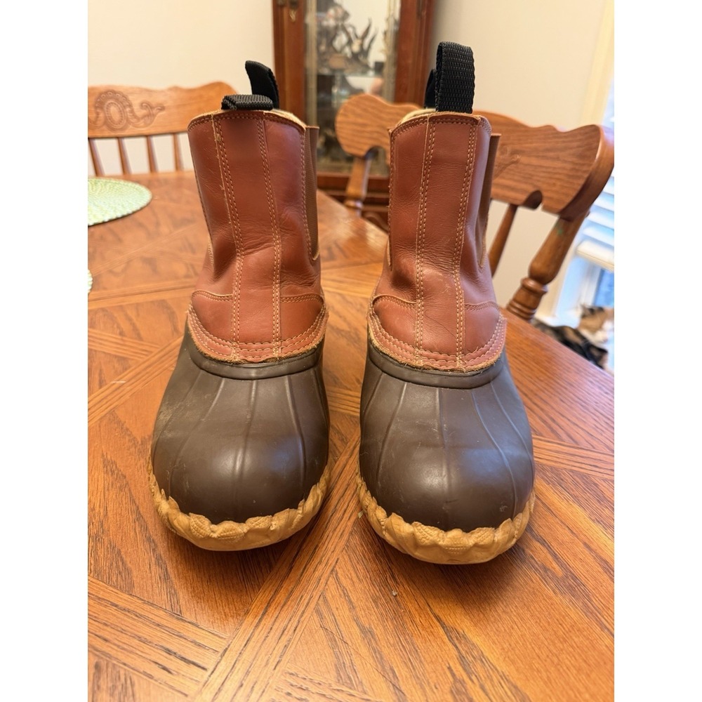 Cabela's Steel Shank Brown Leather Slip‎ On Duck Boots Mens Size 9